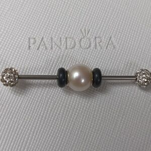 Pandora Essence SilverFreshwater Cultured Pearl Dignity Charm(4 Listed Separate)
